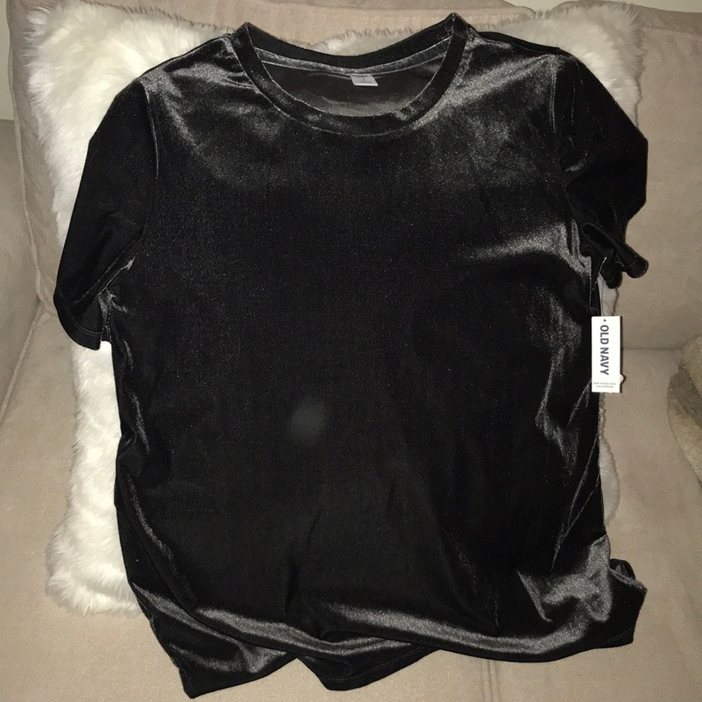 Velvety dark gray tee